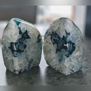 NEW Natural Agate Bookends